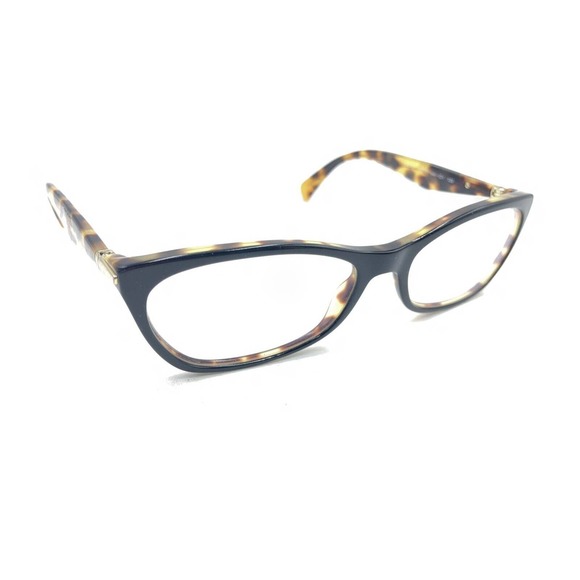 Prada VPR 15P NAI-1O1 Black Brown Tortoise Eyeglasses Frames 53-16 135 Italy - Picture 1 of 12